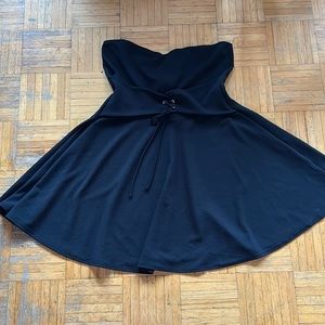 Black strapless corset skater skirt dress size 2X